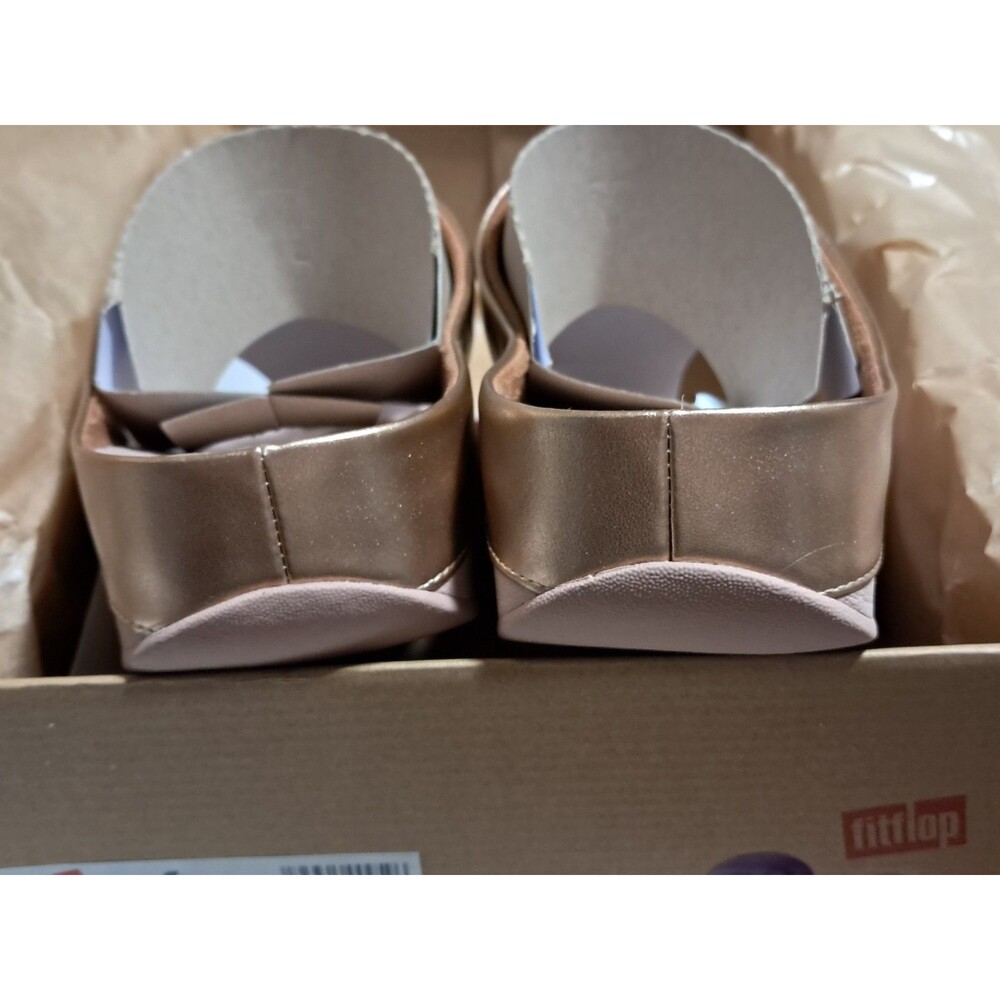 FitFlop Galaxy  Toe-Thong Slip Sandals Wedge Rose Gold US 10 EUR 41 NIB - Picture 8 of 16